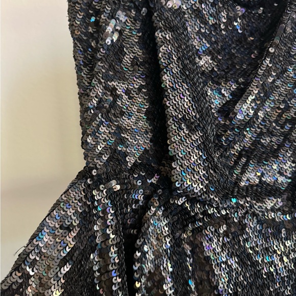 All saints hand embellished sequence mini dress. - Picture 3 of 8